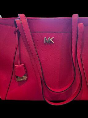 Michael Kors Large Red Leather Tote – New w/ Dust Bag